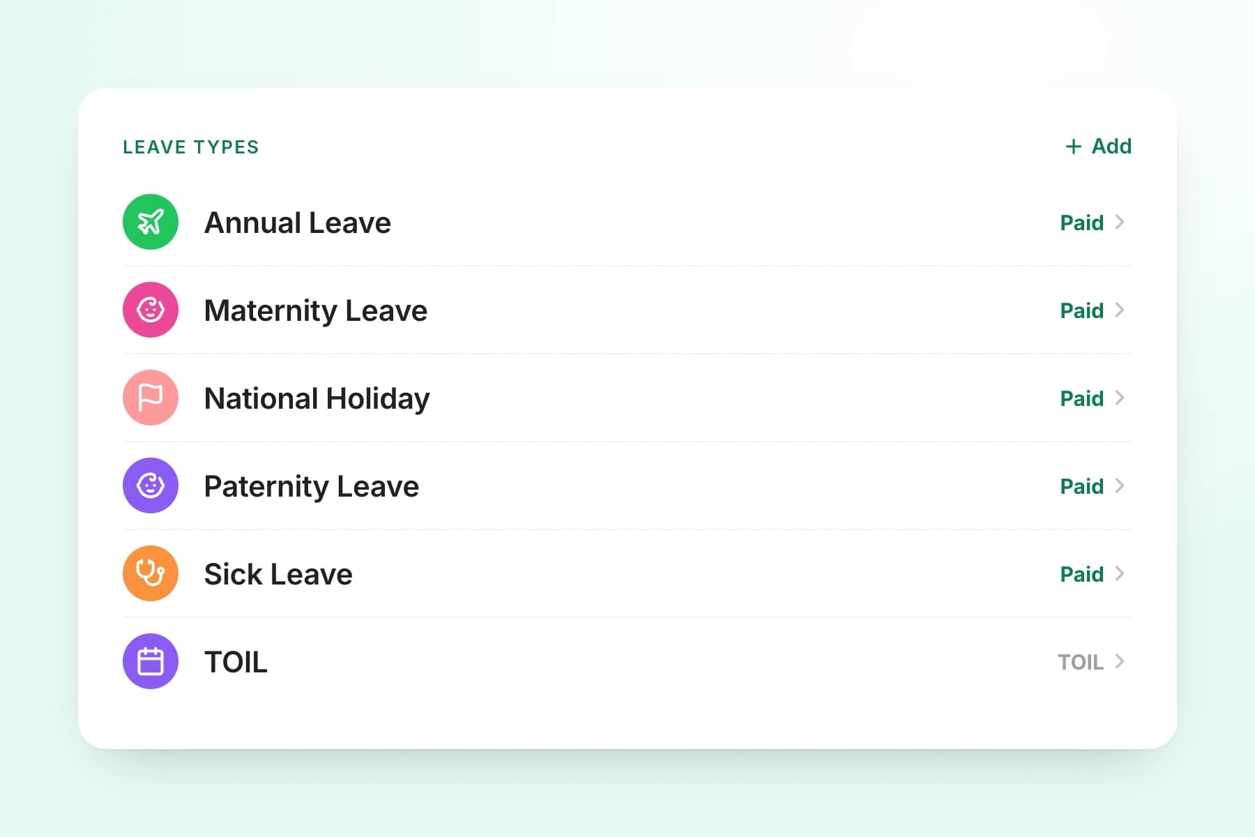 Every leave type, your way